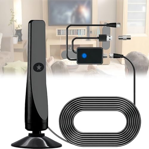 Wavemax TV Antenna - New Wave Max HD Digital Antenna for Smart TV Indoor/Outdoor 4K Long Range Plug and Play for All Free Channels (1PCS)