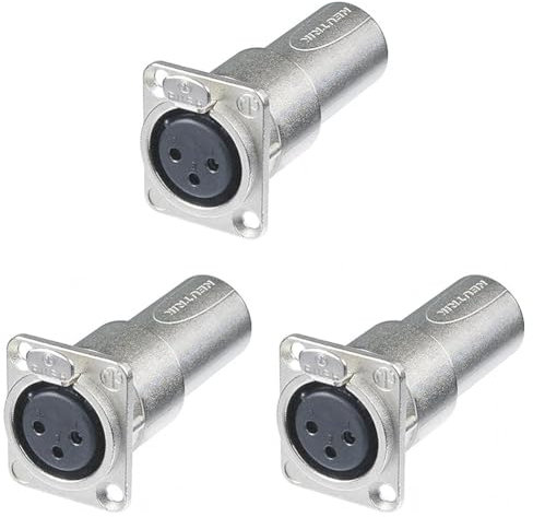 Neutrik NA3FDM Adapter in D-Form XLR 3-Pol Female auf XLR 3-Pol Male (Packung mit 3)