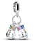 Safety Chain Lucky Family Tree Moon Star Birthday Mum Cat Charm Bead Pendant 925 Sterling Silver Compatible With Pandora Charm Moments Bracelet (I Will I Can Boxing Gloves Inpspiration)