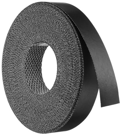 sourcing map Wood Veneer Edge Banding, 3/4 Inch x 49 Ft Wood Veneer Strips for Cabinet Repair Furniture Restoration Black