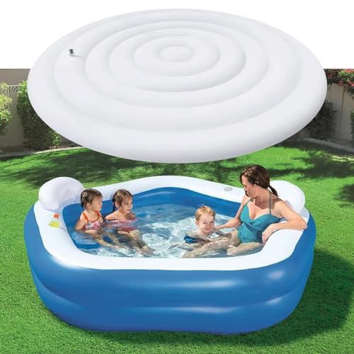 Couverture de Spa Gonflable, Couverture de Spa à économie d'énergie pour Spa, imperméable et isolée, Protection de Remplacement Coupe Vent, résistant à la Pluie, à la Neige (Rond,170cm)