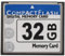 SOFORFREEM Professional 32GB Compact Flash Memory Card(White&Blue)