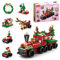 Gxhong Weihnachtliches Bauspielzeug, Weihnachts Zug Bausteine Kinder Spielzeug, 6 in 1 Block Spielzeug Set, Bausteine Konstruktionsspielzeug Geschenke, für Jungen Mädchen Weihnachten Gastgeschenke
