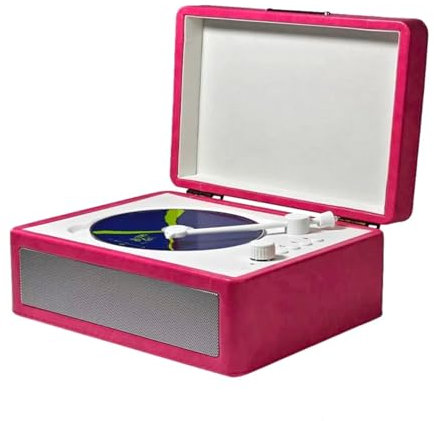 Tragbarer -Desktop-CD-Player, 20,5 X 16,5 X 10 Cm, HiFi-Sound-Lautsprecher für den Einsatz zu Hause, Im Auto (PINK)