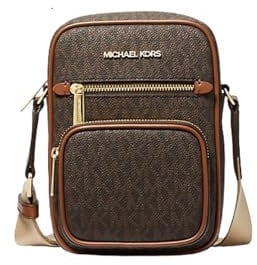 Michael Kors Jet Set Medium Pocket Crossbody Bag, Braun
