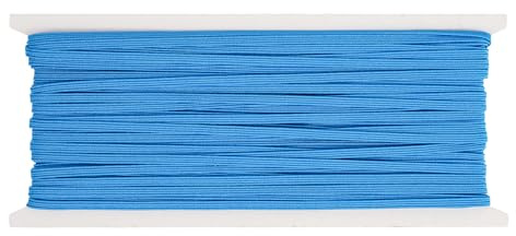 DHAIQC Gummiband Blau 3mm, 18 Meter Gummibänder zum Nähen Gummilitze Elastisches Band für Hosengummi DIY DIY Handwerk Stoffe zum Nahen (Blau, 3mm)