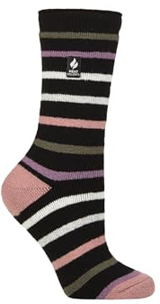 HEAT HOLDERS SOCKSHOP Ladies 1.6 TOG Lite Patterned and Striped Socks Pack of 1