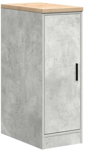vidaXL Garagen-Aufbewahrungsschrank Betongrau Massivholz Kiefer, Schrank, Werkzeugschrank, Lagerschrank, Garagenschrank, Aufbewahrungsschrank
