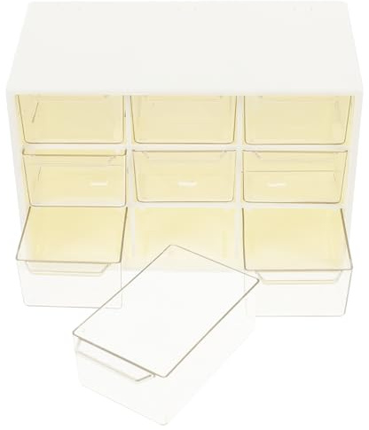 DEARMAMY Organizer Trucchi Con Cassetti Antipolvere Contenitore Cosmetico Da Scrivania Scatola Porta Gioie Donna Per Bagno Soggiorno E Casa 7.01X4.61X3.82In