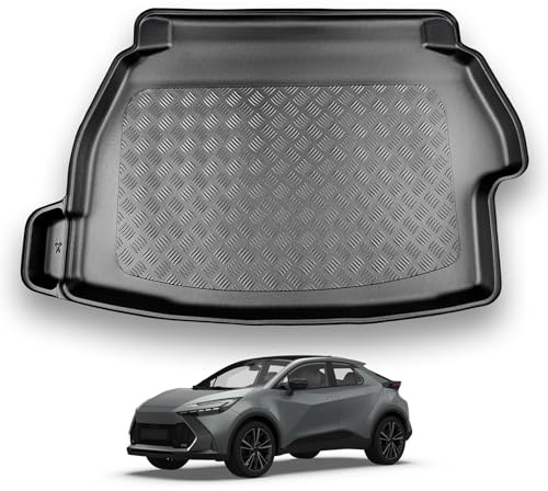 NOMAD Boot Liner Mat for Toyota C-HR Hybrid 4WD 2023+ | Tailored PE Car Boot Protector Tray, Waterproof Raised Edge Trunk Mat, Easy Clean Cargo Floor Liner