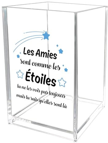 kEUkunHA Cadeau Meilleure Amie Cadeau Fete Des Meres Cadeaux Fete Des Peres Noel Anniversaire Merci Saint Valentin Halloween Paques Petits Avent Original Utile Pot A Crayon Pour Meilleure Amie