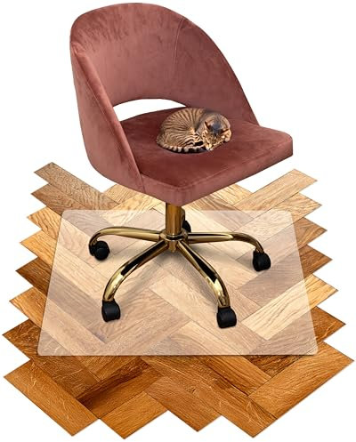 TEXMAXX Bürostuhl Unterlage milchig weiß versch. Größen/Bodenschutzmatte/Schreibtischstuhl Unterlage/Schutzmatte/Fußbodenschutz - 100 x 120 cm