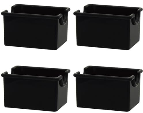 Nicear Set di 4 porta bustine di zucchero trasparenti in acrilico, organizer da tavolo per bustine di tè, contenitore per dolcificanti e condimenti, piccolo cestino portaoggetti per bar