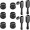 Combo Cord Organizer Holder and Type C/USB Cable Protector JOIKYCAI, Wire Charger Holder for Nightstand, Kitchen Appliances, Office Supplies, Phone Cable, Wall, Car - Black, 6+4