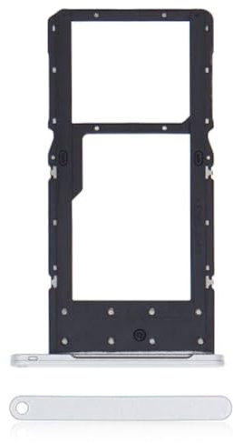 bcmhub Repairparts SIM Card Tray + Micro SD Card Tray for Samsung Galaxy Tab A7 Lite SM-T225 (White)