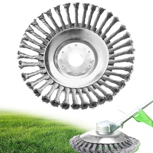 Spazzola Erbacce Disco, Spazzola Rotante per Erbacce, Spazzola per Decespugliatore Testina per giardini, prati, aree verdi e sfalcio pastorale (6 inch)