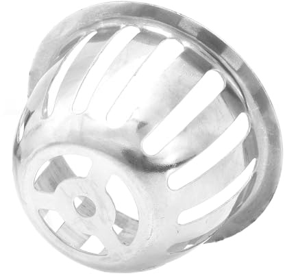 POPETPOP Edelstahl Bodenablauf Abdeckung 82mm mit Kuppelsieb für Terrassen und Balkone Rostfrei rutschfest Verhindert und Erleichtert Wasserablauf