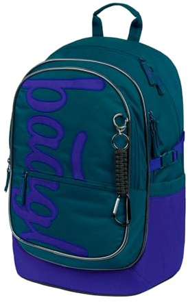 Baagl Kinderrucksack, Schulrucksack für Kinder mit ergonomisch geformter Rücken, Brustgurt und reflektierende Elemente