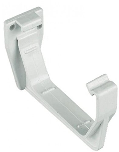 PK of 3 x RKS1W (White) FLOPLAST Fascia Gutter Bracket for 114mm Square Gutter System