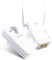 Metronic 495435 - 2 adaptadores de comunicación por línea eléctrica (adaptador corriente enchufe PLC 600Mbps + repetidor extender wifi amplificador de red wifi 300Mbps, 2 puertos ethernet)