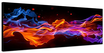 Sinus Art Wandbild 150x50cm Feuer Flammen Hitze abstrakt