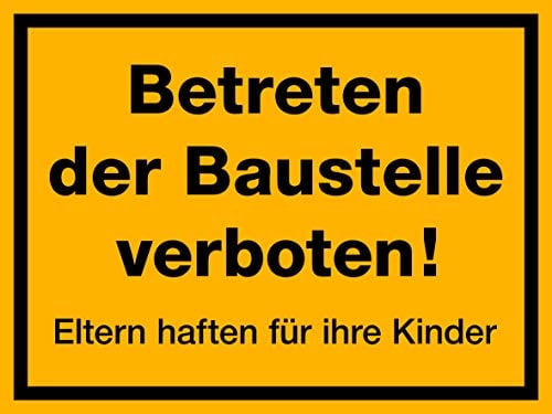 Betreten der Baustelle verboten Schild XXL Schild!400x300mm