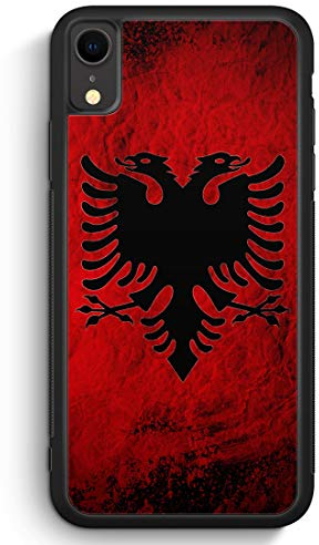 MUNIQASE Albanien Splash Flagge - Silikon Hülle für iPhone XR Cover - Motiv Design Albanisch - Handyhülle Schutzhülle Case Schale