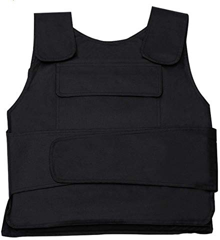 BININBOX Gilet de protection anti-couteau en acier tungstène avec plaques avant et arrière dissimulées