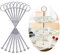 8 x Sets 3 Tier Classical Round Cake Stand Plate Fittings Silver Display Stands Holder Handle Golden Metal for Tea Shop Room Hotel Wedding Birthday