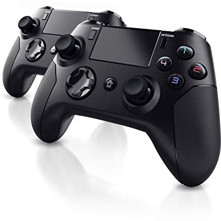 CSL - PlayStation 4 Wireless Controller - Bluetooth Gamepad Mit Dual Vibration - Kompatibel Zu PS4 Slim Und Pro - Touchpad - 3,5mm Headset-Ausgang - Share-Taste - 3D Und Gyrosensor