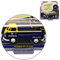 Greenlight VW T1 Blau mit Gelb Pick-Up Michelin Samba Bully Bus 1950-1967 1/43 Modell Auto