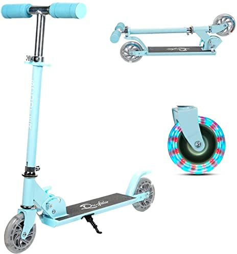 Yuanj Kinder Scooter Faltbar, Kick Scooter für Mädchen und Jungen ab 3 Jahre, 120mm PU Räder Roller, Höhenverstellbarer Kinderroller