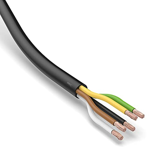 AUPROTEC KFZ Kabel 5x1,5 mm² 50m rund FLRYY I Rundkabel Fahrzeugkabel/Fahrzeugleitung Verschiedene Anwendungen I 5 poliges Kabel für Anhänger geeignet