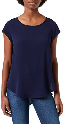 ONLY Damen Onlvic S/S Solid Top Noos Ptm T Shirt, Evening Blue, 36 EU