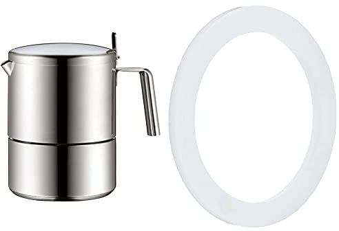 WMF Kult Espressokocher 300ml, Espressomaschine für 6 Tassen, Cromargan Edelstahl mattiert, Induktion & Concept Dichtungsring für Espresso-Maschine, Silikon, Ersatzteil
