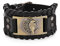 TEAMER Wikinger Odins Rabe Lederarmband für Männer Schwarz Braun Wickelgürtel Krähenarmbänder Nordischer Keltischer Pagan Amulett Schmuck (Stil 2 Antike Bronze)