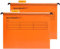 Srvnpioy Große Größe Foolscap Hängemappen mit Tabs und Karteneinlagen,12 Stück,40cm Aufhängestange Passend für Papier 36cm x 24cm, Polypropylen Hängetasche für Aktenschränke,Orange