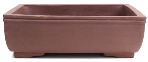 Bonsai - Schale eckig 41,5 x 31 x 14 cm, unglasiert, braun, frostfest 40924