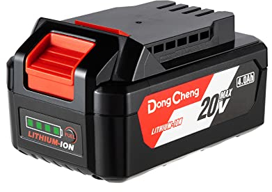 DongCheng Batterie lithium-ion 18 V (20 V MAX) avec 4,0 Ah de grande capacité, compatible avec les outils électriques DongCheng 18 V (20 V max), numéro de modèle FFBL2040