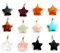Pack of 12 Kettenanhänger, Edelstein Anhänger, Anhänger Kette, Anhänger Für Ketten, Schwarzer Turmalin Kette, Star Stone Anhänger, Star Healing Stone Pendant for DIY Necklace, Jewellery Making