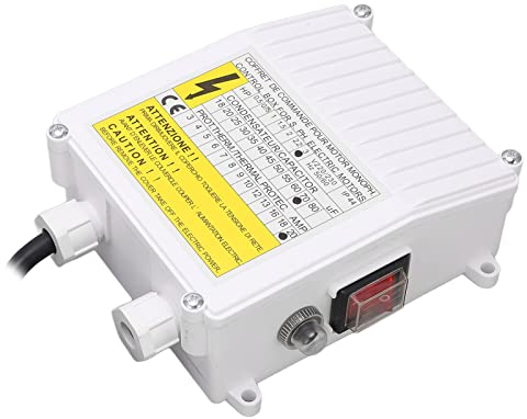 Caja de Control de Bomba de Pozo Profundo Caja de Control de Interruptor Doméstico 3.0HP Controlador de Interruptor Sumergible 2.2KW 70uf 20a(EU Plug)