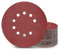 KONGMING 50 Stück Schleifpapier 225mm Klett Schleifscheiben 225mm Körnung P180 10 Loch in Rot für Trockenbauschleifer Exzenterschleifer Schleifgiraffe