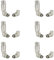 Hot Flow Satin Nickel (Pack of 6) Cascade Corner Modern TRV Thermostatic Radiator Valve (Pair) Includes A Corner TRV Body & One Lock Shield. for Quick & Easy Temperature Control.