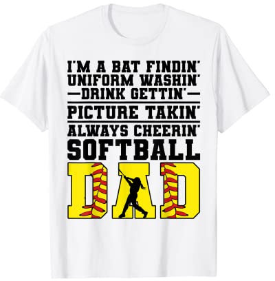 Herren Ich bin ein Fledermaus, der Uniform wäscht, trinkt, Softball, Papa, Softball T-Shirt