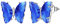 Aurora Tears Blaue Schmetterling Herz Ohrstecker Frauen 925 Sterling Silber Tier Schmetterlinge September Erstellt Saphir Birthstone Schmuck DE0253S