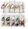 Fhioevt 10 pièces Leurre Peche Carnassier Peche Carnassiers Cuillere Peche en Métal Leurres de Pêche Leurre de Peche Spinnerbait avec Boîte de Rangement pour Eau de Mer d’Eau Douce Pêche