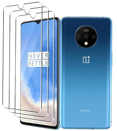 Ydiciv 3 Stück Schutzfolie für OnePlus 7T Panzer Schutz Glas, [9H Härte Glas], [HD Klar Schutzglas], [No-Bubble], für OnePlus 7T