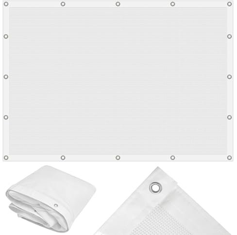 Syhood Bogenschießen, Pfeilnetz, Zielblock, robust, verstärkt, Bogenschießen, verstärkte Netze, Zubehör für Bogen, Hinterhof (3 x 4,9 m, Weiß)