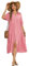 R.Vivimos Chemise Robe Femmes Longue Chic Elegant d'été plissée superposée Robe Midi à Manches mi-Longues et boutonnée(XL,Rose)