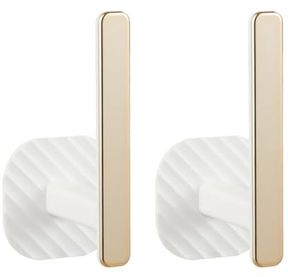 JTMKYO 2 Pieces of White Nail-Free Hooks, Retractable Traceless Hooks, Self-Adhesive Curtain Hooks, Self-Adhesive Curtain Strap Hooks, Suitable for Home, School, And Office Curtain Strap Hooks